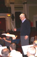 Paul Neville conducting his last Allstars rehearsal