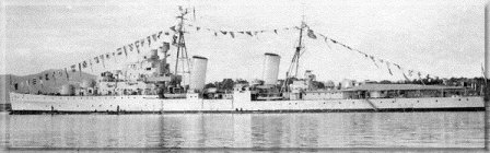 Euryalus dressed overall at Corfu  before the crew lost its laundry and became less friendly with the local population.