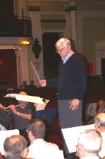 Paul Neville conducting his last Allstars rehearsal