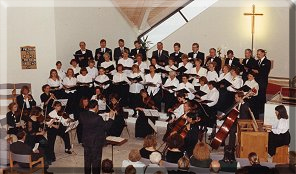 Mike conducting a performance of Vivaldi's Gloria, in Reykjavik, with the combined choirs of Bolungarvik and Seltjarnes Churches.